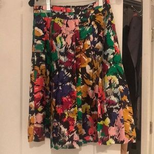 J.Crew multicolored midi skirt